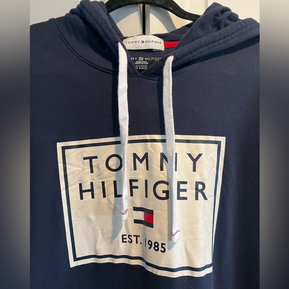 TOMMY HILFIGER Navy Lounge / Sleepwear Hoodie - Picture 2 of 5